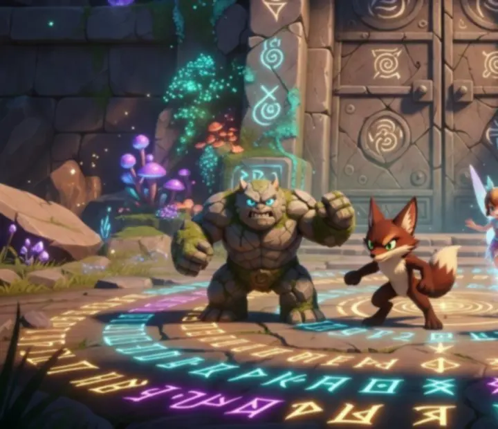 Początkujący mag i drużyna potworów w lochu Summoners War
