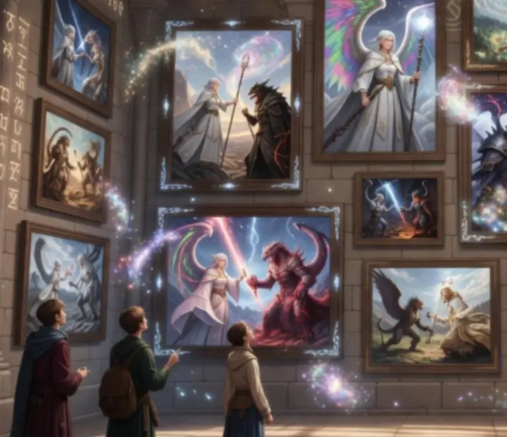 Galeria fanartów przedstawiających bohaterów Summoners War i Frieren