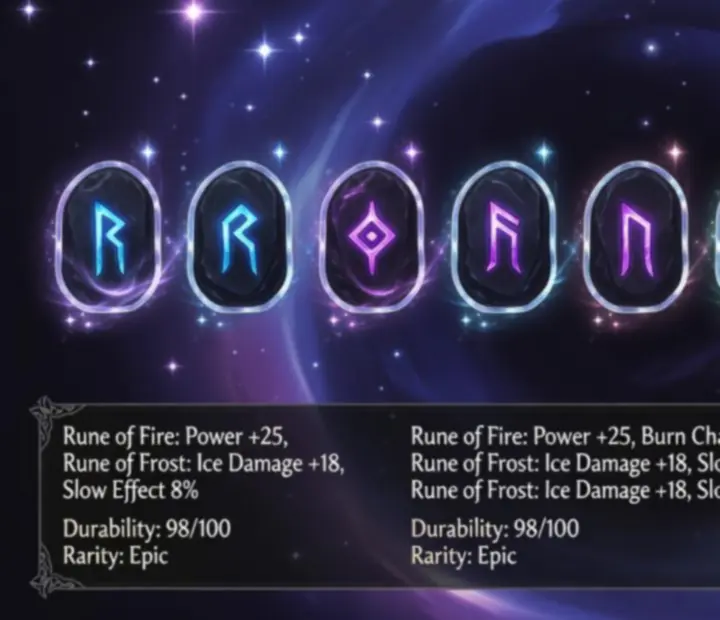 Magiczny ekwipunek run z Summoners War